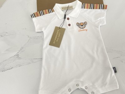 Baby White Check Jumpsuit girls Romper Newborn Infant Clothes Set Kids