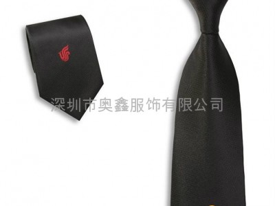 Customized logo jacquard polyester necktie