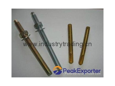 Wedge bolt for building hardware fastener