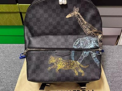 N45275 Discovery Backpack Damier Graphite Canvas Men women handbag