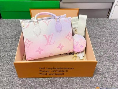 Onthego PM Shopping Bag     59856 Monogram Sunrise Pastel Women
