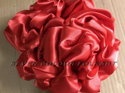 Red/yellow bow flower for lion head, dragon boat, etc.