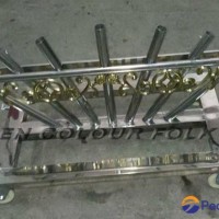 7 poles stainless steel stand cart for banner and flags