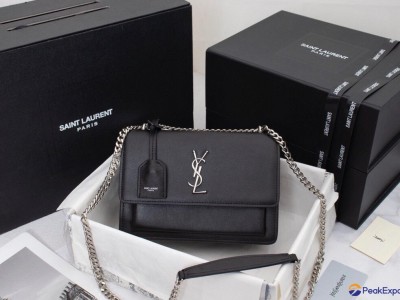 Saint Laurent black Large Sunset Shoulder Bag     crossbody bags
