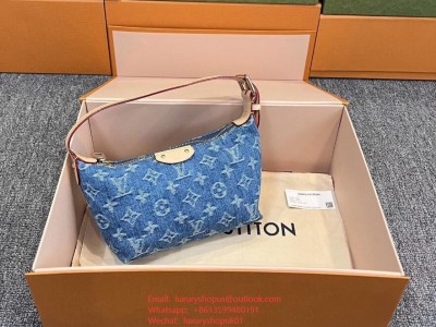 Hills Pochette Blue Denim For Women M82949     andbag luxury sale