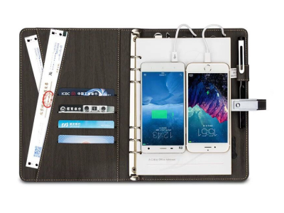 A5 USB power notebook, Built-in power bank notebook