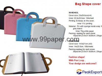 Diary wtih Bag shape cover