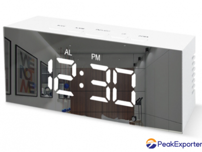 Multifunctional mirror alarm clock