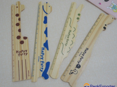 Customized nature wooden Ruler wooden stationery wooden product