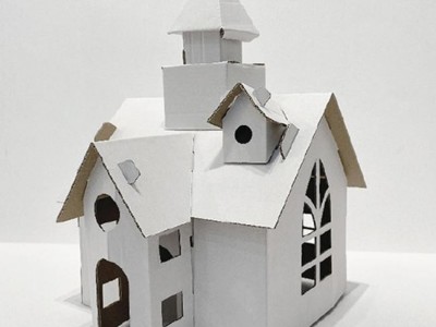 DIY kids play cardboard doodle house doodle toy DIY 3D puzzle 3D paper toy Drawi