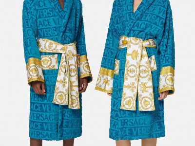 Medusa Printed Long-Sleeved Robe Baroque loungewear bathrobe luxury sale