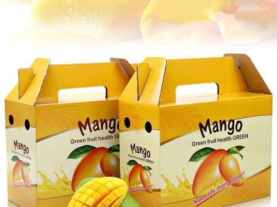 Fruit packaging box with handle