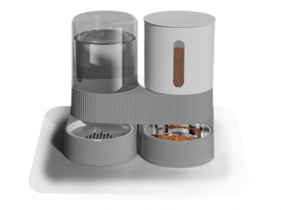 Automatic Cat & Dog Bowl Water & Food Dispenser Integrated Drinking Utensils