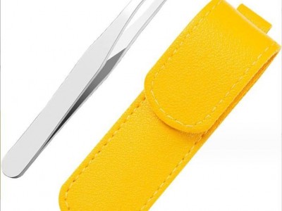 Round Tip Nose Hair Trimming Tweezers Safety Stainless Steel Eyebrow Trimmer