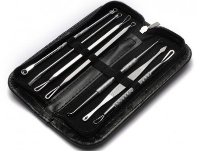 Acne Extractor Black Head Removal Acne Tweezer Set