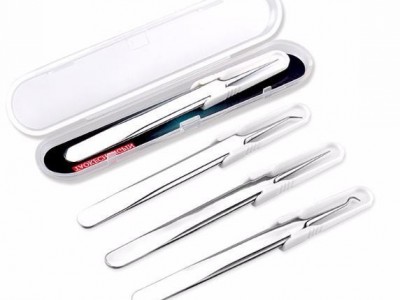 Professional Facial Blackhead Remover Tweezers,3Pcs Precision Pimple Popper Tool