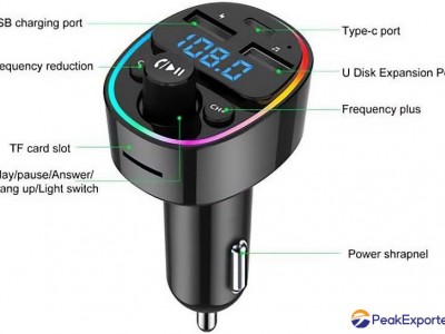 15W FM Transmitter Bluetooth 5.4 Dual USB Charger Audio Car BT Player