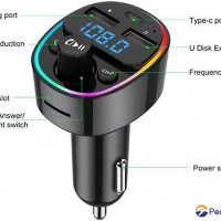 15W FM Transmitter Bluetooth 5.4 Dual USB Charger Audio Car BT Player