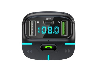 Car Bluetooth FM Transmitter (12W) Ambient Light Charger