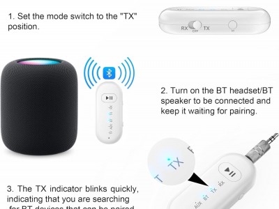 Bluetooth Transmitter Receiver (2 in 1)