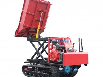 rubber track palm garden transporter with scissor lift