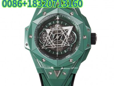 Big Bang series color ceramic wristwatch, sapphire crystal glass, rubber strap w