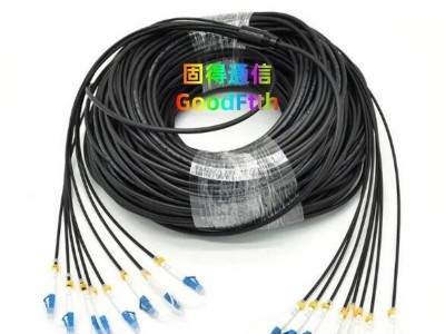 Armored Tactical Fiber Patch Cord Cable LC-LC UPC SM 2,4,6,8,12,24  Core  TPU