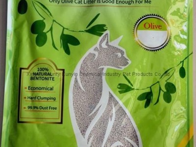 Olive scent dust-free pellet cat litter 15L