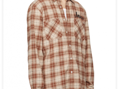 AMIRI Brown Shotgun Flannel Shirt