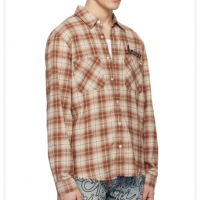 AMIRI Brown Shotgun Flannel Shirt
