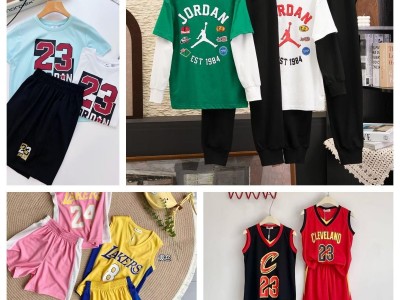 Jordan sports suits Children kids Classic Tracksuits boy t shirt girl dress