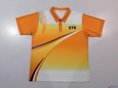 Custom sublimation dyeing printed sports long sleeves shirts, golf polo t shirts