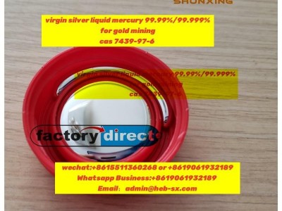 Virgin Silver Liquid Mercury 99.999% cas7439-97-6