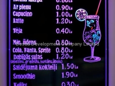 Smart LED Writing board with 7 colors changing automatically LED menu sign