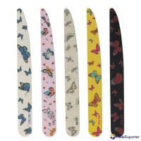 Butterfly Printing Nail File Wooden Knife Shape Nail Files
