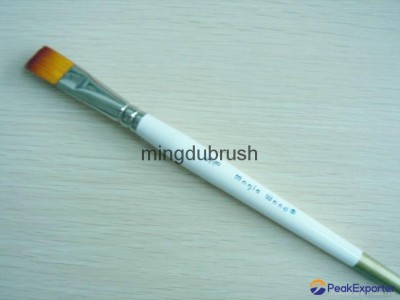White&Golden Wooden Handle Nickel Plated Synthetic Artist paint Brush (237)