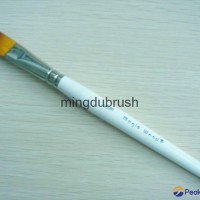 White&Golden Wooden Handle Nickel Plated Synthetic Artist paint Brush (237)