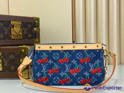 TM Pochette Accessories Denim Cerise herry Murakami Crossbody bag