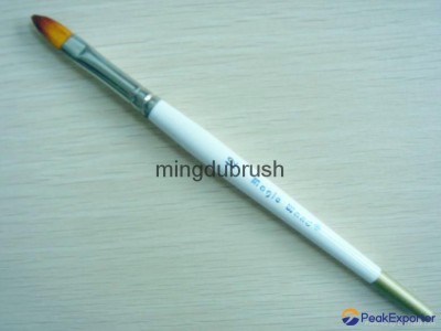 Wooden Handle Nickel Plated Brass Synthetic Filbert Artist paint Brush (241)