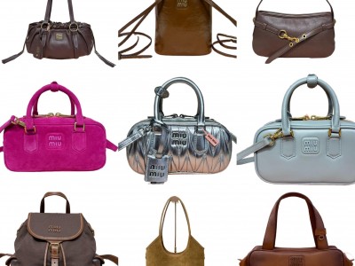 Designer        Bag        Tote Bag Real Leather        Handbag Miu Miu Hobo Bag