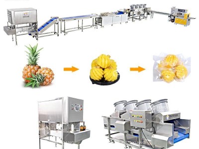 Thailand Pineapple Processing Line Pineapple Peeling Washing Packing Solution