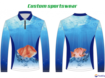 Custom quick dry fishing polo shirts jersey UPF protection Zips men long shirts