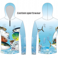 Fishing shirts UPF 50+ dye sublimation long sleeve fishermen hoodies jersey tops