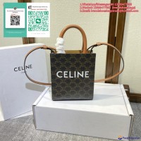 2025        Bag Cabas Triomphe Small Canvas Vertical Handbag        Triomphe