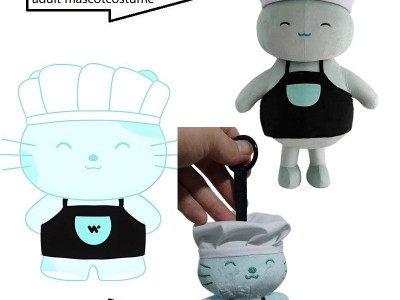 custom Corporate mascot doll plush stuffed mini mascot toys mascot keychain