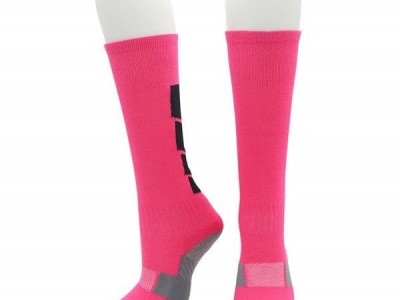 Custom Pink Youth Football Socks