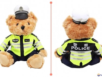 pilce bear stuffed plush mascot toys mini mascot doll