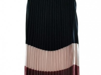 LADIES PLEATED SATIN SKIRT
