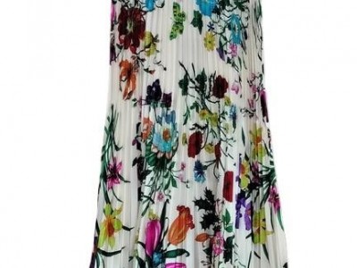 LADIES PRINTED PLEATED SKIRT