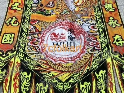 Digital printed banner, flag, drum wrap, uniforms for lion team